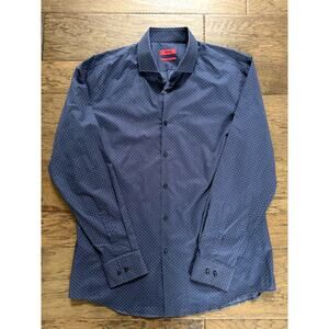 Hugo Boss Men's Slim Fit Polka Dot Dress Shirt - 17.5 Neck